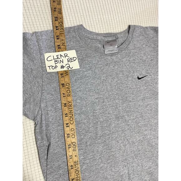 Vtg Youth Nike Swoosh T Grey Shirt Large Sports Logo Y2K - Picture 4 of 6